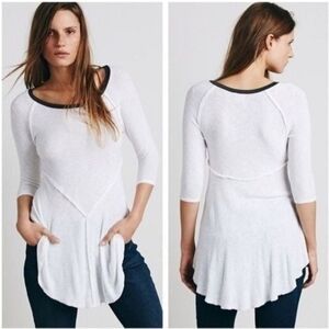 New with Tags Free People Intimately Weekend Layering Top in Snow Combo sz S